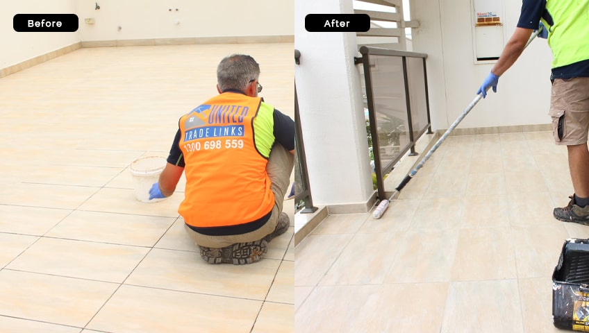 Balcony Tile Grouting: No Tiles Need to Be Removed